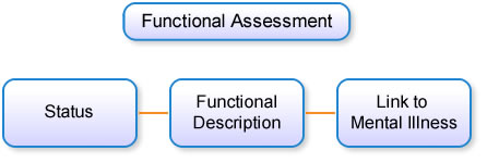 Functional Assessment over Status, Functional Description, and Link to Mental Illness
